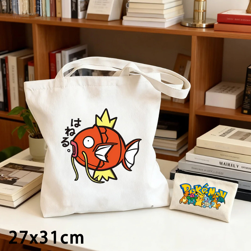Coin Purse Women - 2PCS Pokemoned Canvas Bag and Coin