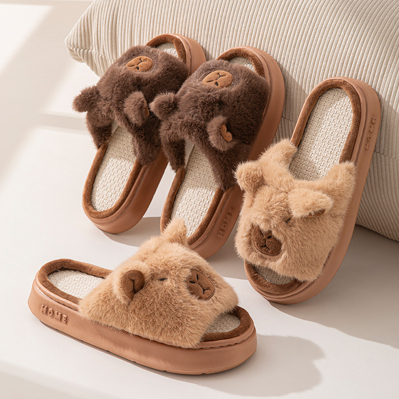 Women'S Fashion Footwear - Hemp Cartoon Women's Slippers Home Flats