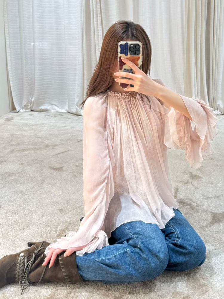 Lace ruffled loose top, stylis - огляд і ціна Women'S Fashion For 2026