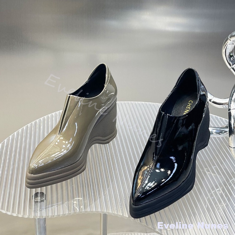 Patent Leather V Cut Pointed T - огляд і ціна Women'S Fashion Layering