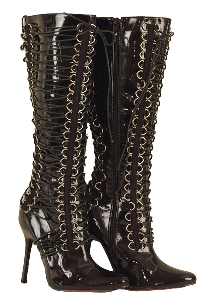 Patent Leather Cross Strap Poi - огляд і ціна Women'S Fashion Knee High Boots
