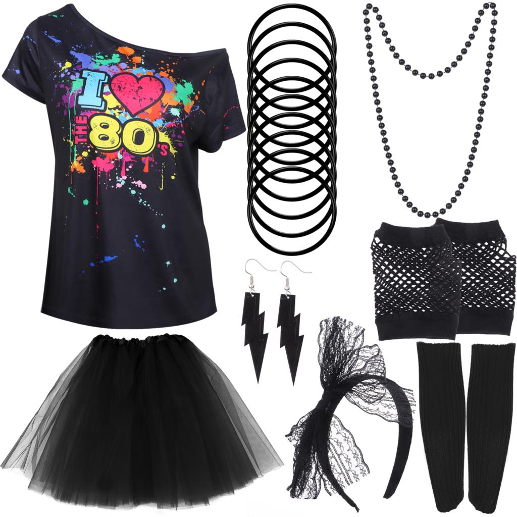 80s Fancy Dress Accessories Re - огляд і ціна Women'S Fashion From The 80S