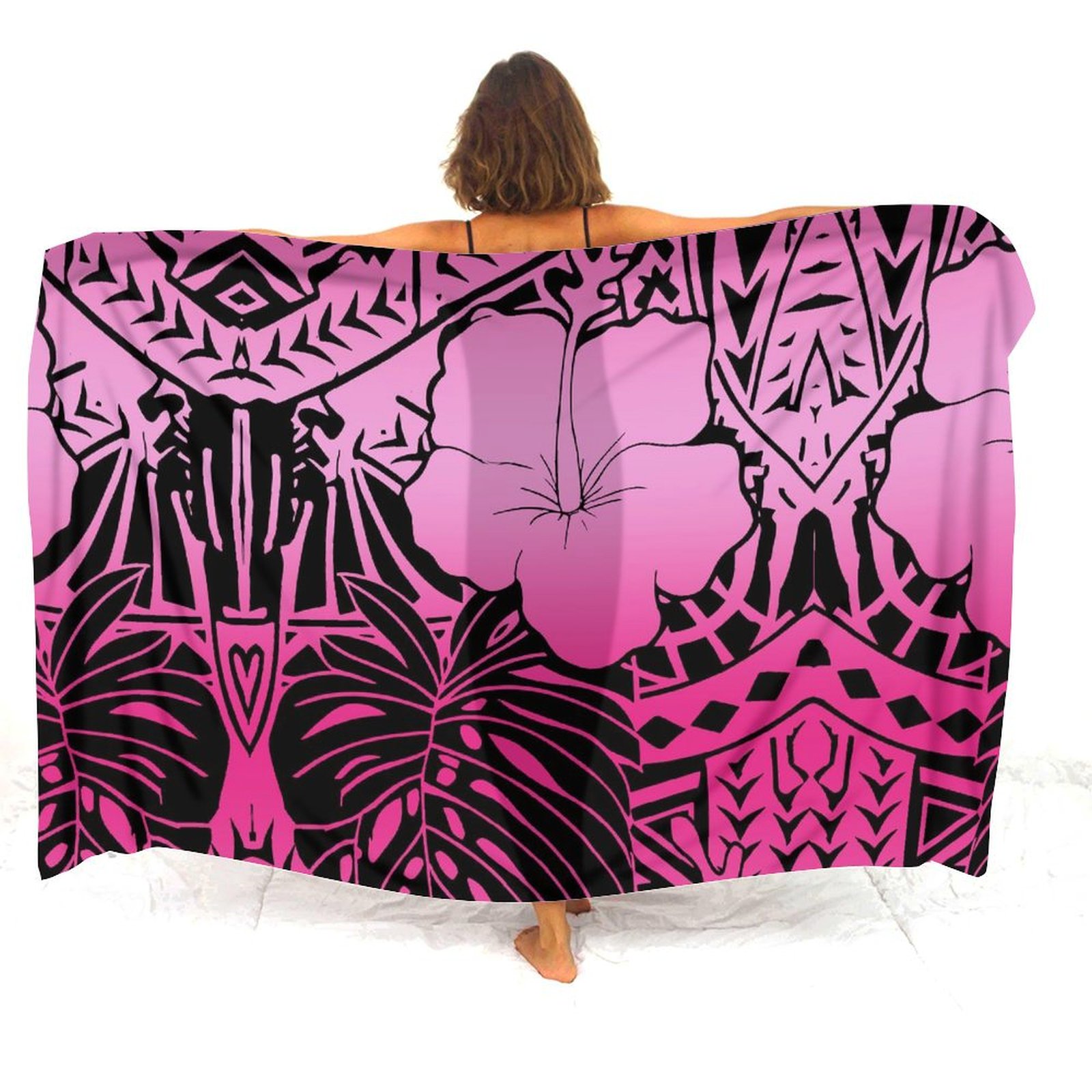 Customizable Polynesian Floral - огляд і ціна Printed Wrap Skirt