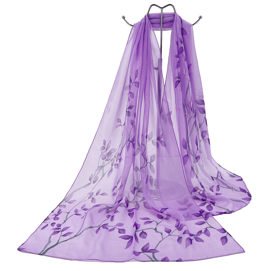 Leaf Print Silk-like Chiffon S - огляд і ціна Printed Wrap Skirt