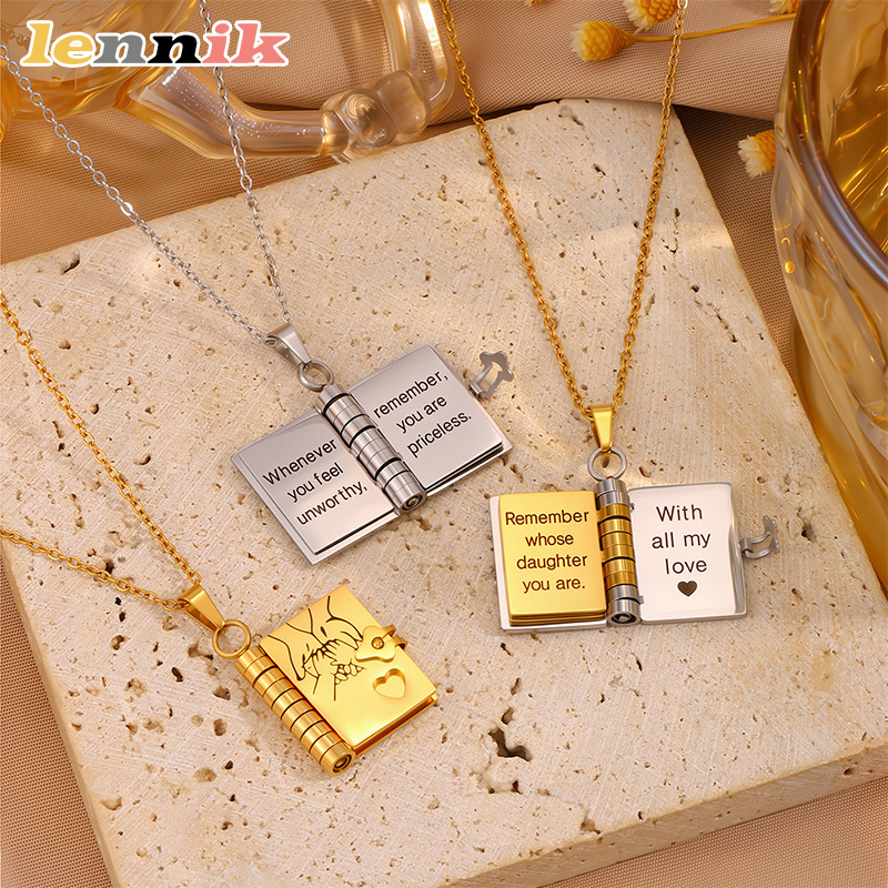 LENNIK Openable Book Necklace, - огляд і ціна Women Fashion Open Now