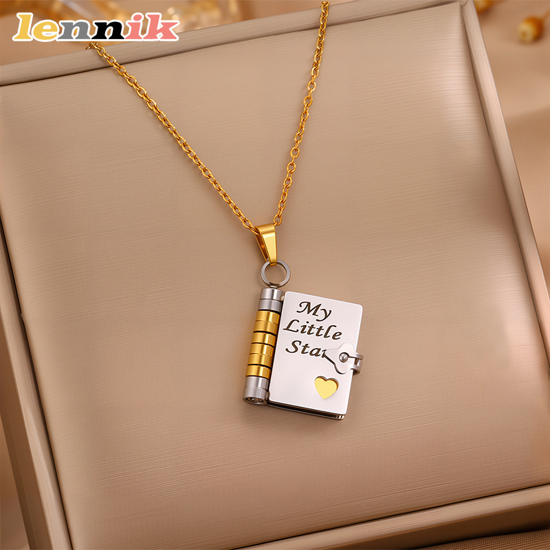 LENNIK Openable Book Necklace, - огляд і ціна Women Fashion Open Now