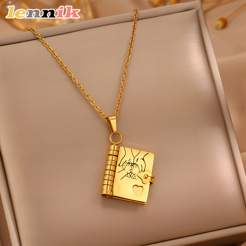 LENNIK Openable Book Necklace, - огляд і ціна Women Fashion Open Now