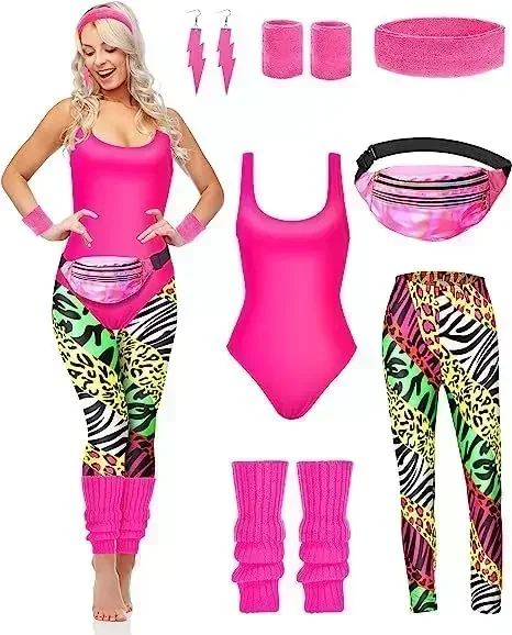 7 Pcs 80s Fancy Workout Costum - огляд і ціна Women'S Fashion From The 80S