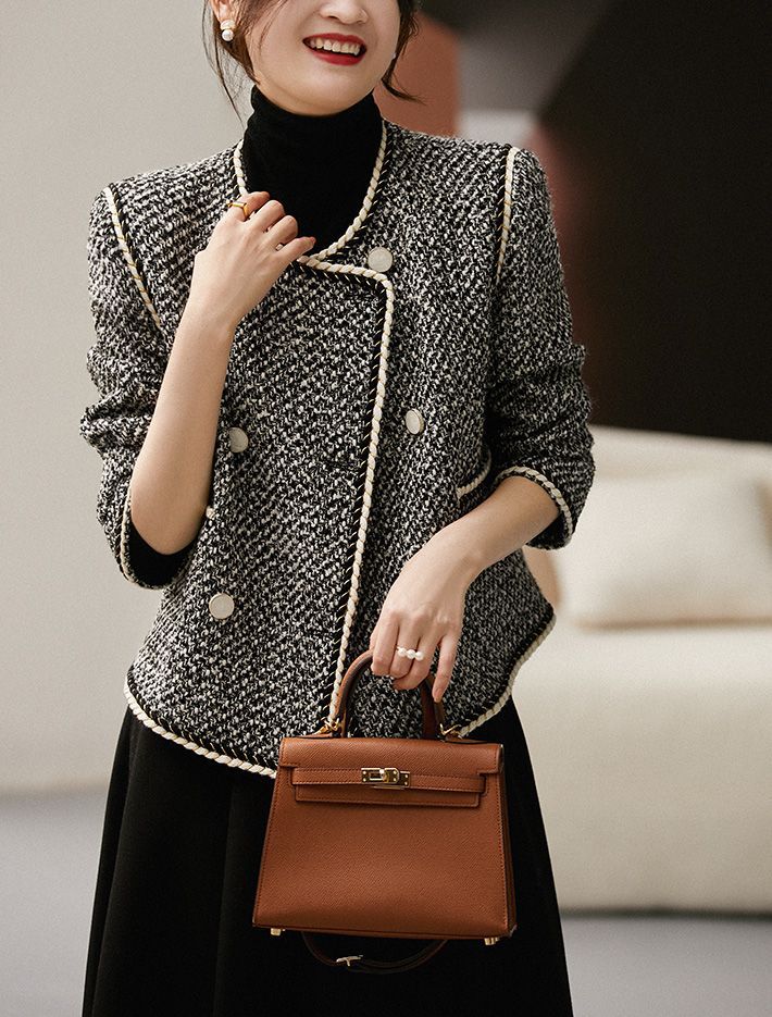Tweed Jackets Woman White Shor - огляд і ціна Women'S Fashion Utility Jacket