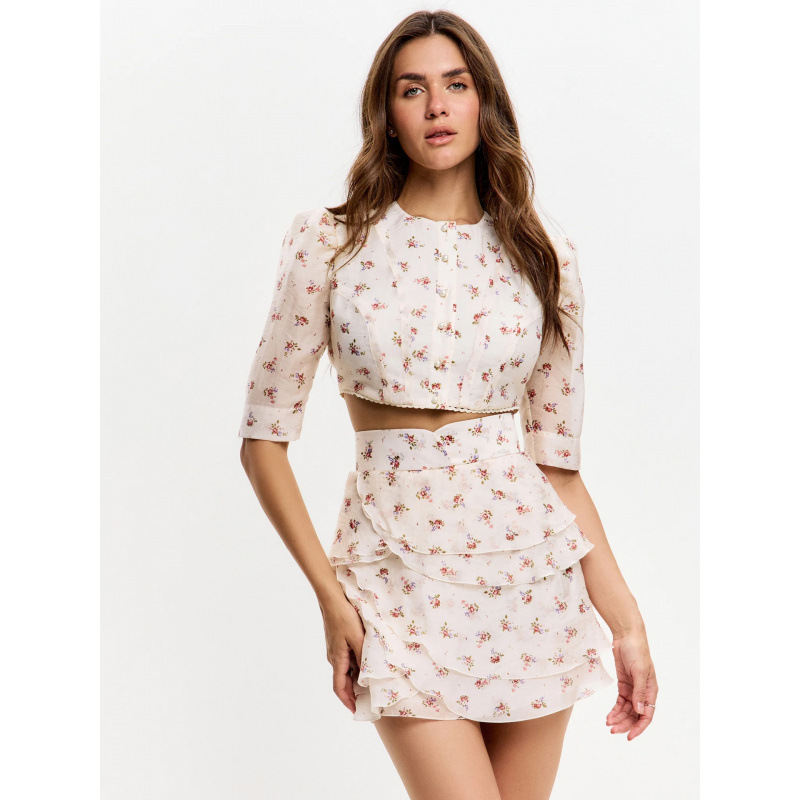 Floral Printed Matching Set Cr - огляд і ціна Printed Wrap Skirt