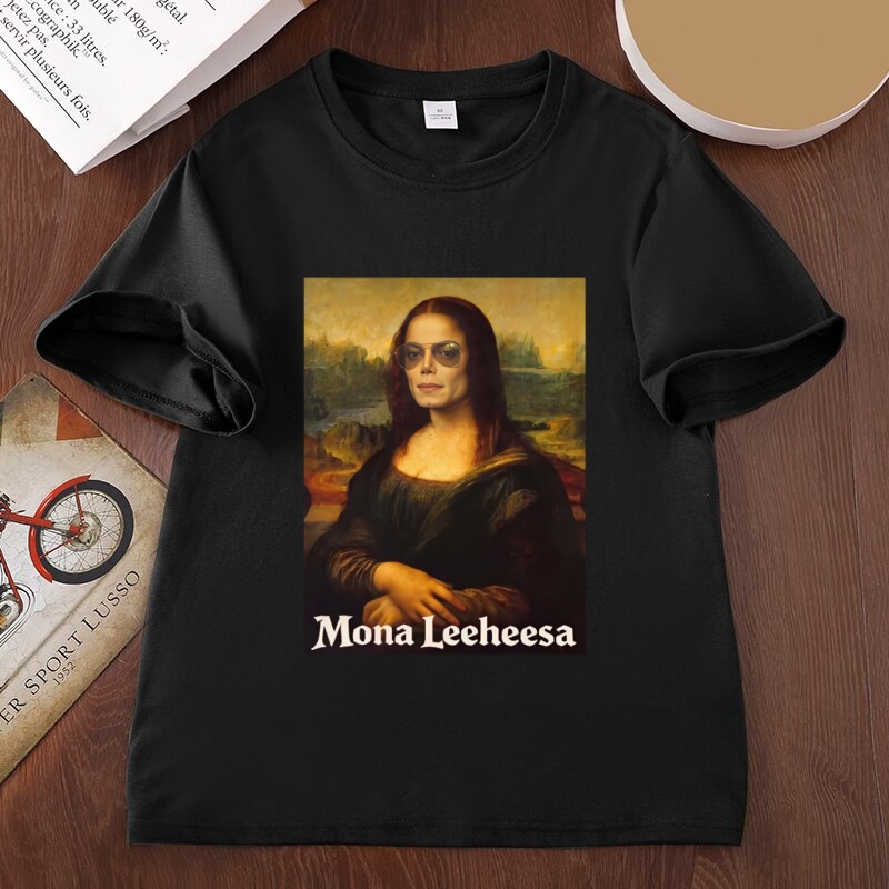 Funny Mona Lisa Parody Graphic - огляд і ціна Women'S Fashion From The 80S