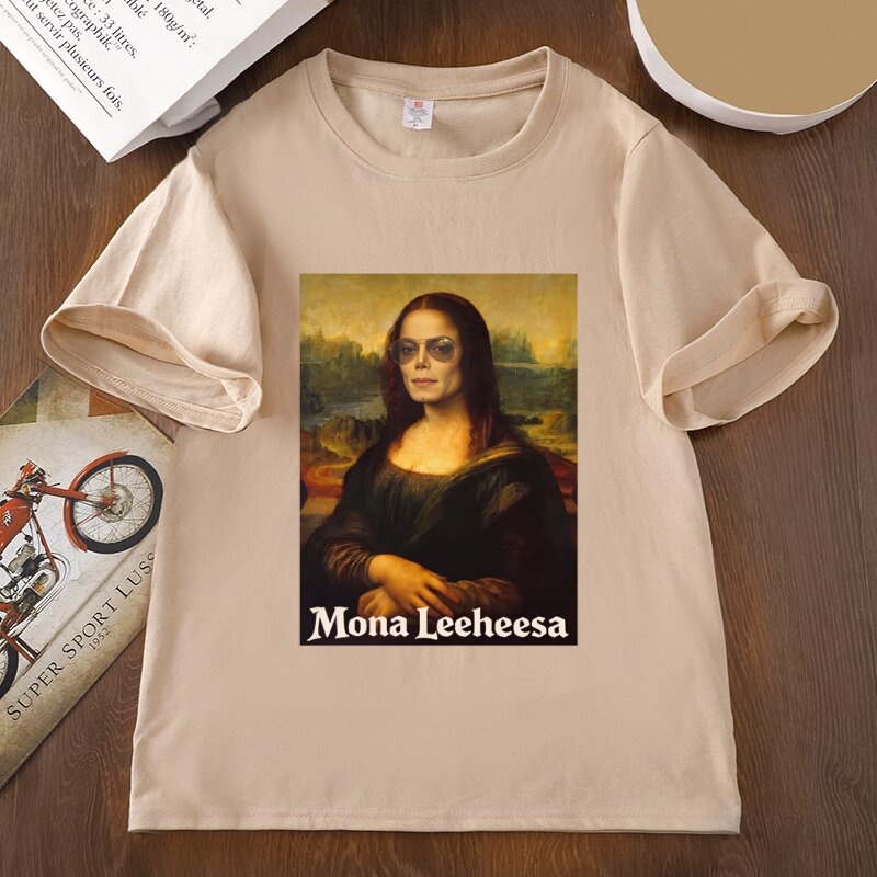 Funny Mona Lisa Parody Graphic - огляд і ціна Women'S Fashion From The 80S