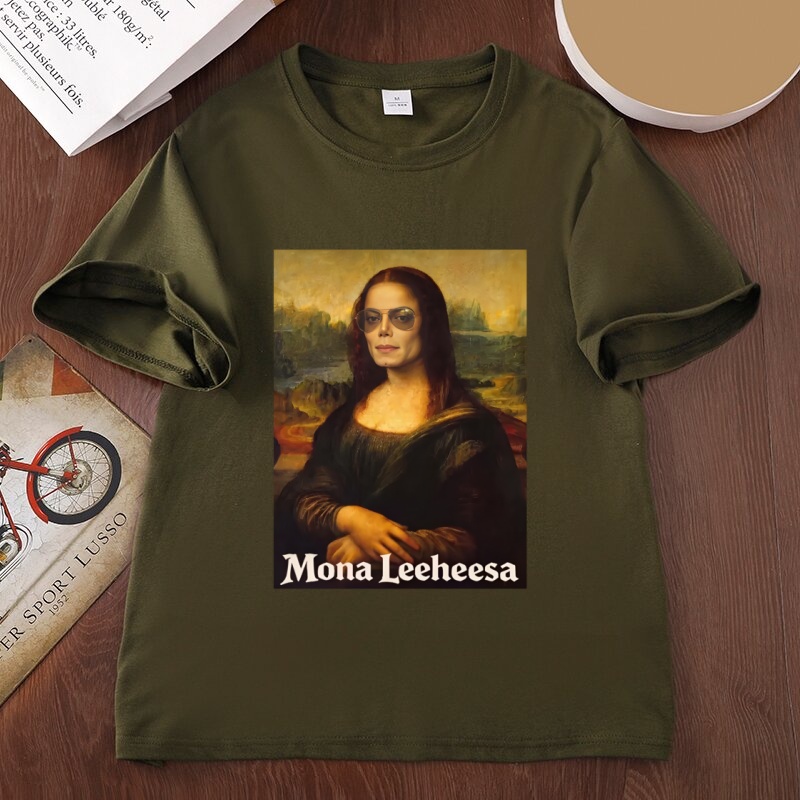 Funny Mona Lisa Parody Graphic - огляд і ціна Women'S Fashion From The 80S
