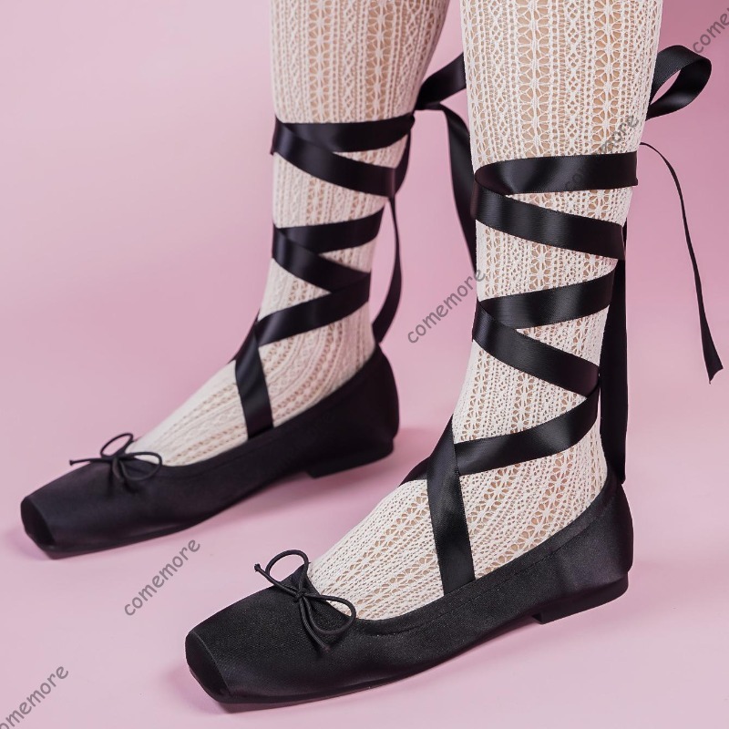 Women's Satin Ribbon Tie Balle - огляд і ціна Women'S Fashion Footwear