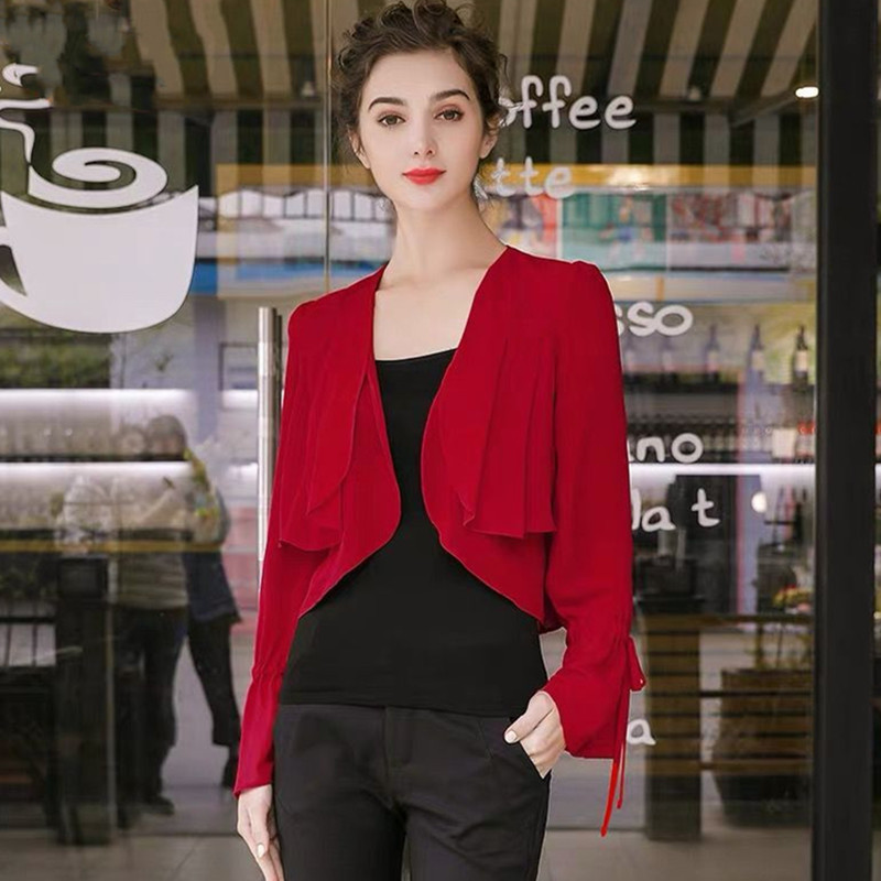 Women Ruffled Sleeve thin chif - огляд і ціна Kimono Cardigan Women