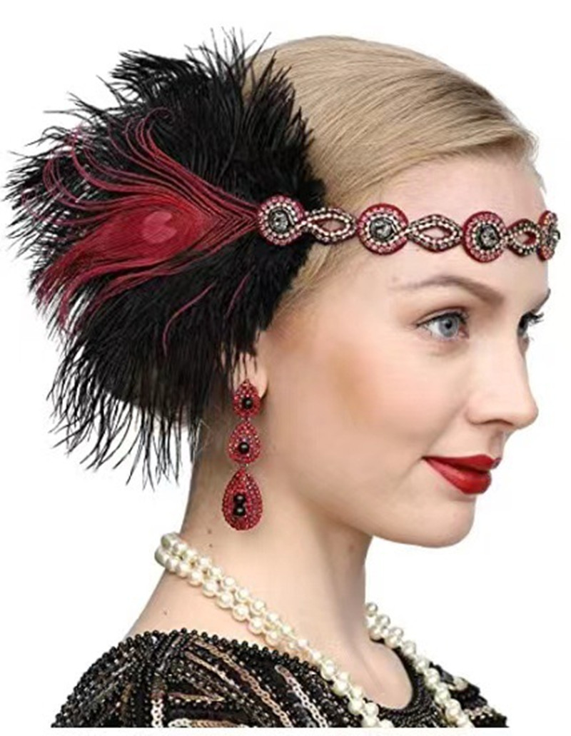 Peacock Feather Elastic Hair B - огляд і ціна Women'S Fashion In The 1920S