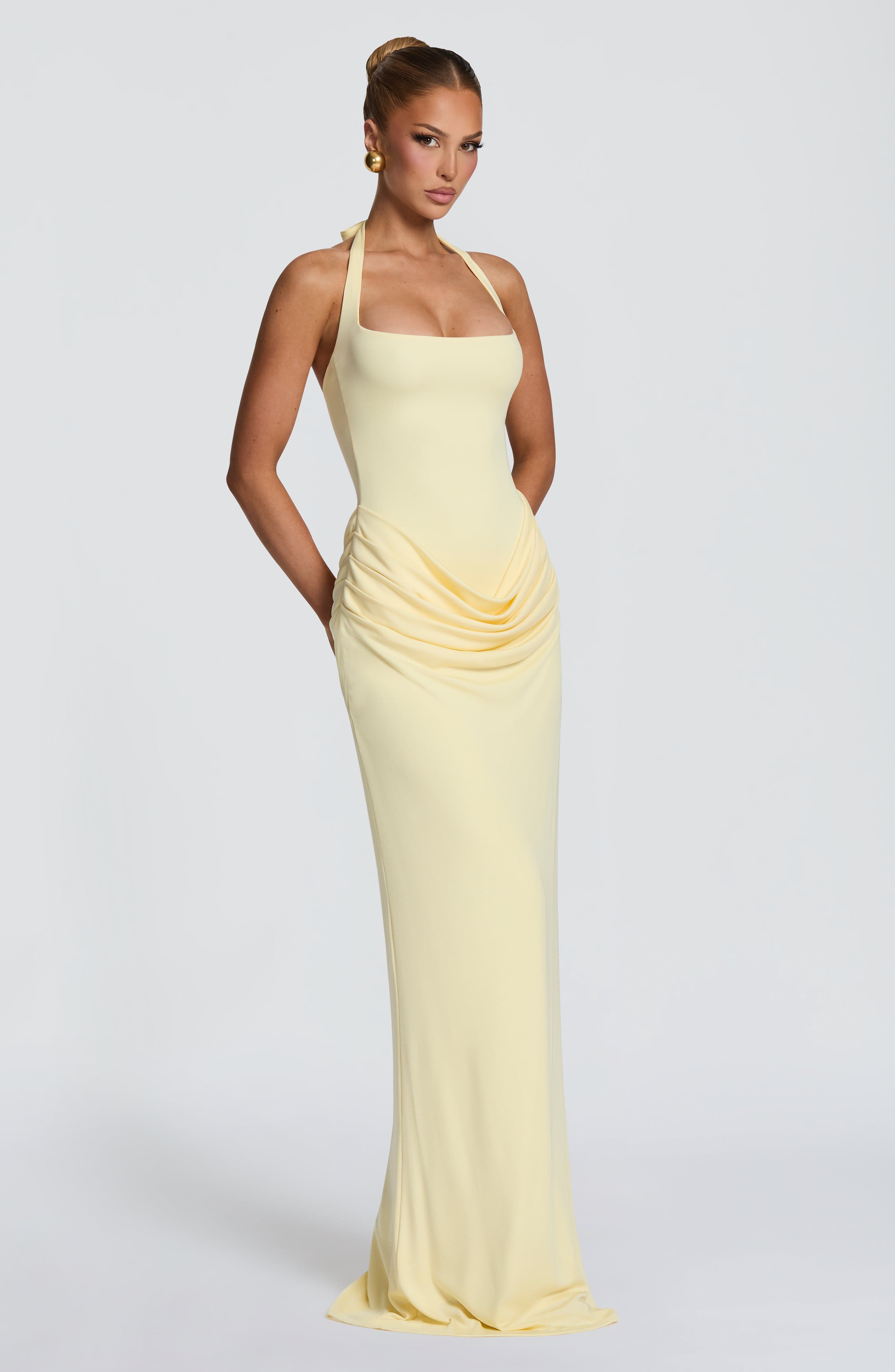 Halter Square Neck Maxi Dress  - огляд і ціна Bodycon Dress Women