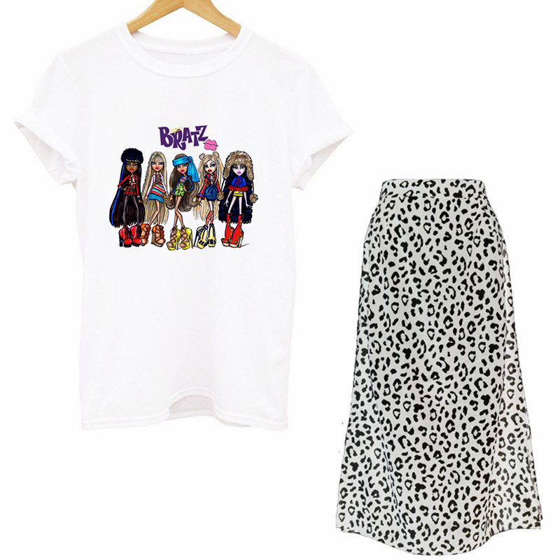 Women Two Piece Set Street Got - огляд і ціна Printed Wrap Skirt