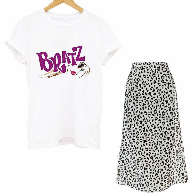 Women Two Piece Set Street Got - огляд і ціна Printed Wrap Skirt