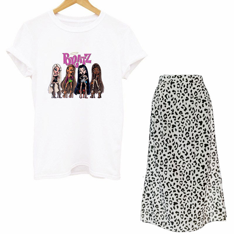 Women Two Piece Set Street Got - огляд і ціна Printed Wrap Skirt