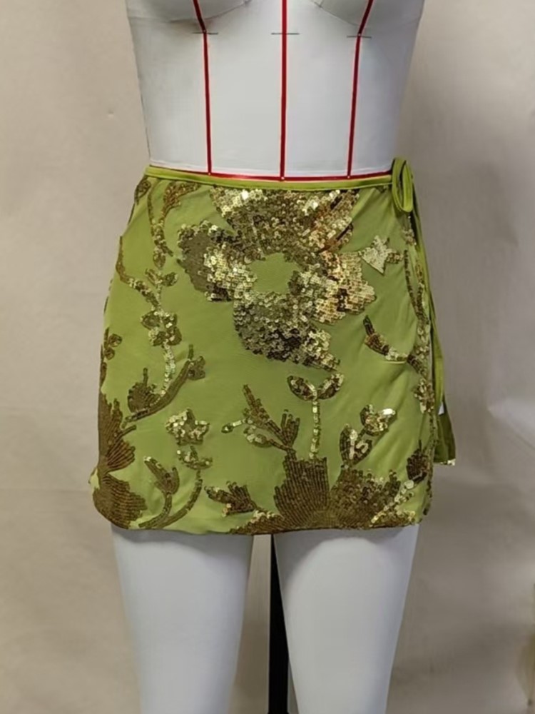 Womens Sequins Dance Beach Ski - огляд і ціна Printed Wrap Skirt