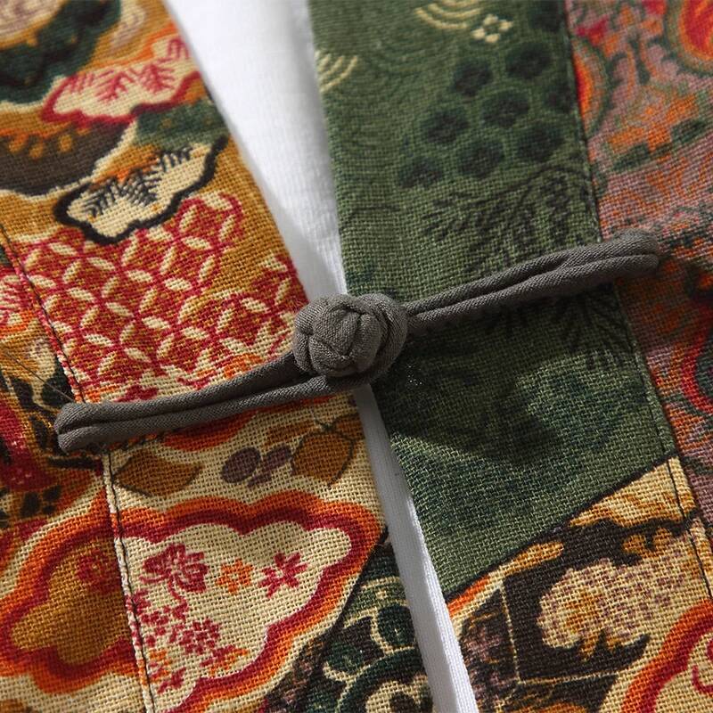Ethnic Style Print Yukata Men  - огляд і ціна Kimono Cardigan Women